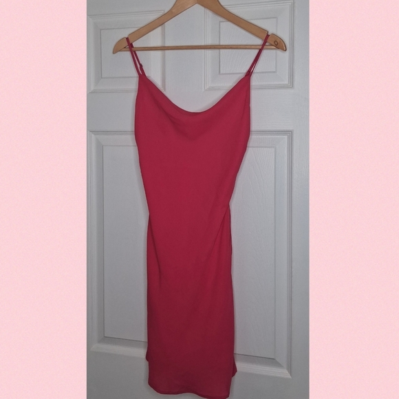 Aqua Dresses & Skirts - Aqua Bloomingdale's Hot Pink Cowl Cutout Cocktail Dress Size X-Small
